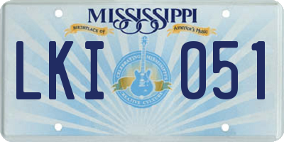 MS license plate LKI051
