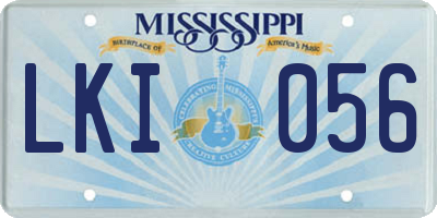 MS license plate LKI056