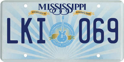 MS license plate LKI069