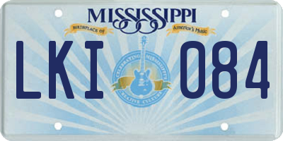 MS license plate LKI084