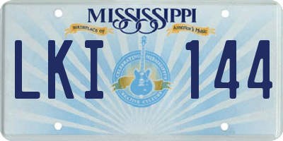 MS license plate LKI144