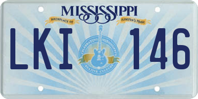 MS license plate LKI146