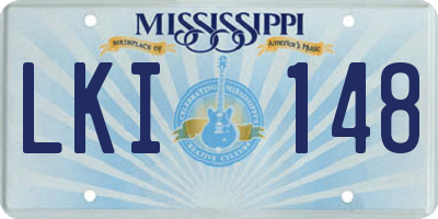 MS license plate LKI148