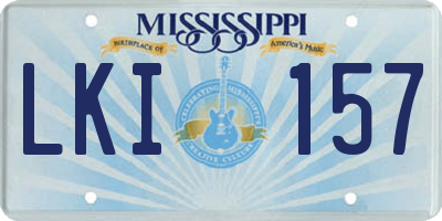 MS license plate LKI157