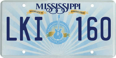 MS license plate LKI160
