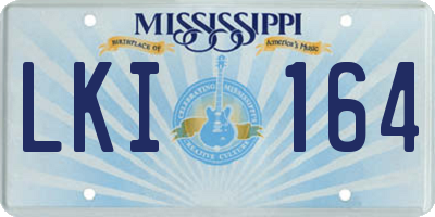 MS license plate LKI164