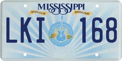 MS license plate LKI168