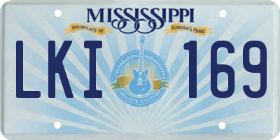 MS license plate LKI169