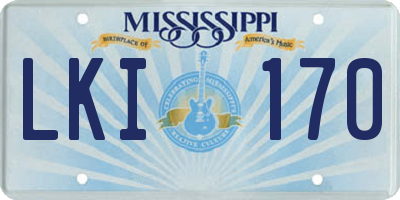 MS license plate LKI170