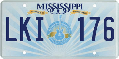 MS license plate LKI176