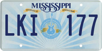 MS license plate LKI177