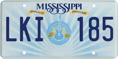 MS license plate LKI185
