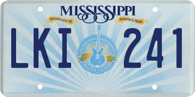 MS license plate LKI241