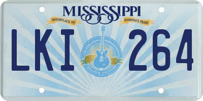 MS license plate LKI264