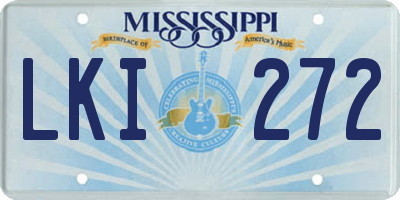 MS license plate LKI272