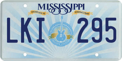 MS license plate LKI295