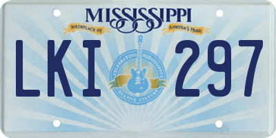 MS license plate LKI297