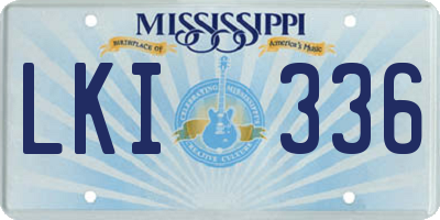 MS license plate LKI336