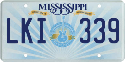 MS license plate LKI339