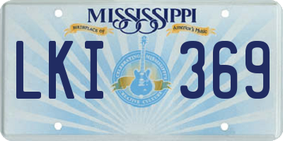 MS license plate LKI369