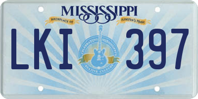 MS license plate LKI397
