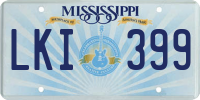 MS license plate LKI399