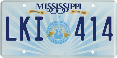 MS license plate LKI414