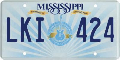MS license plate LKI424