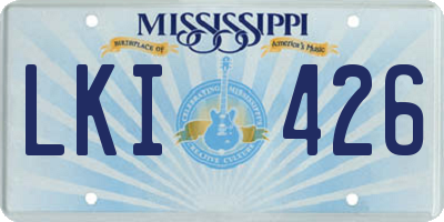 MS license plate LKI426