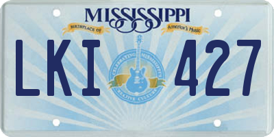 MS license plate LKI427