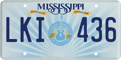 MS license plate LKI436