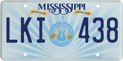 MS license plate LKI438
