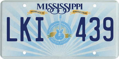 MS license plate LKI439