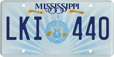 MS license plate LKI440