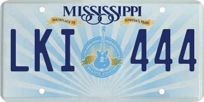 MS license plate LKI444
