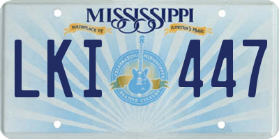 MS license plate LKI447