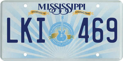 MS license plate LKI469