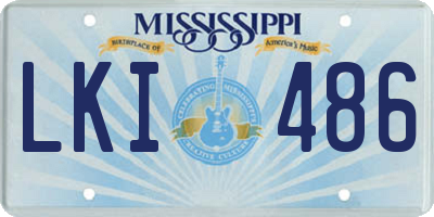 MS license plate LKI486