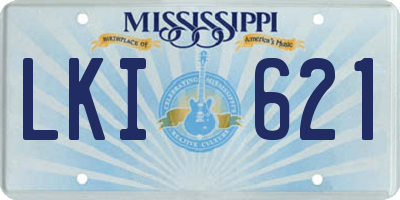 MS license plate LKI621