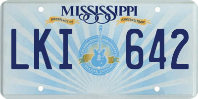 MS license plate LKI642
