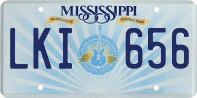 MS license plate LKI656