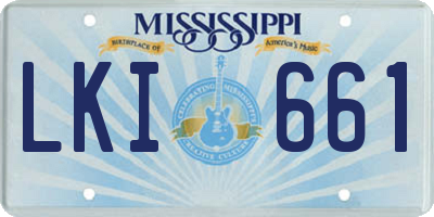 MS license plate LKI661