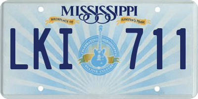 MS license plate LKI711