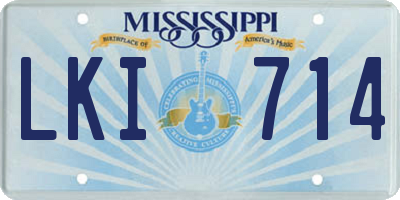 MS license plate LKI714