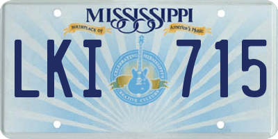MS license plate LKI715