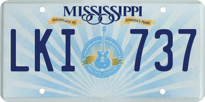 MS license plate LKI737