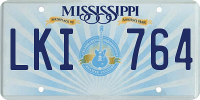 MS license plate LKI764