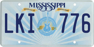 MS license plate LKI776