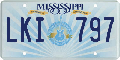 MS license plate LKI797