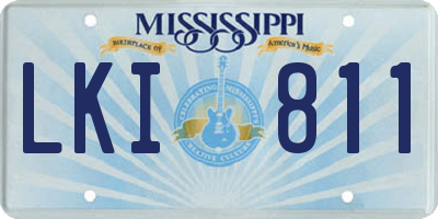 MS license plate LKI811